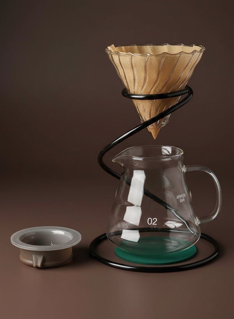 MIBRU V60 Coffee Filter Dripper Holder Metal Spiral Filter Frame Hand Drip Pour-Over Coffee Brewer Stand Tea Pour-Over Drip Cup Bracket - Image 5